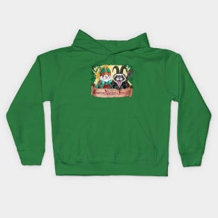 Greetings from St Nick and Krampus Kids Hoodie